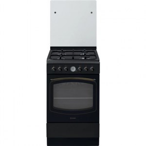 INDESIT | Cooker | IS5G8MHA/E | Hob type Gas | Oven type Electric | Black | Width 50 cm | Grilling | Depth 60 cm | 60 L